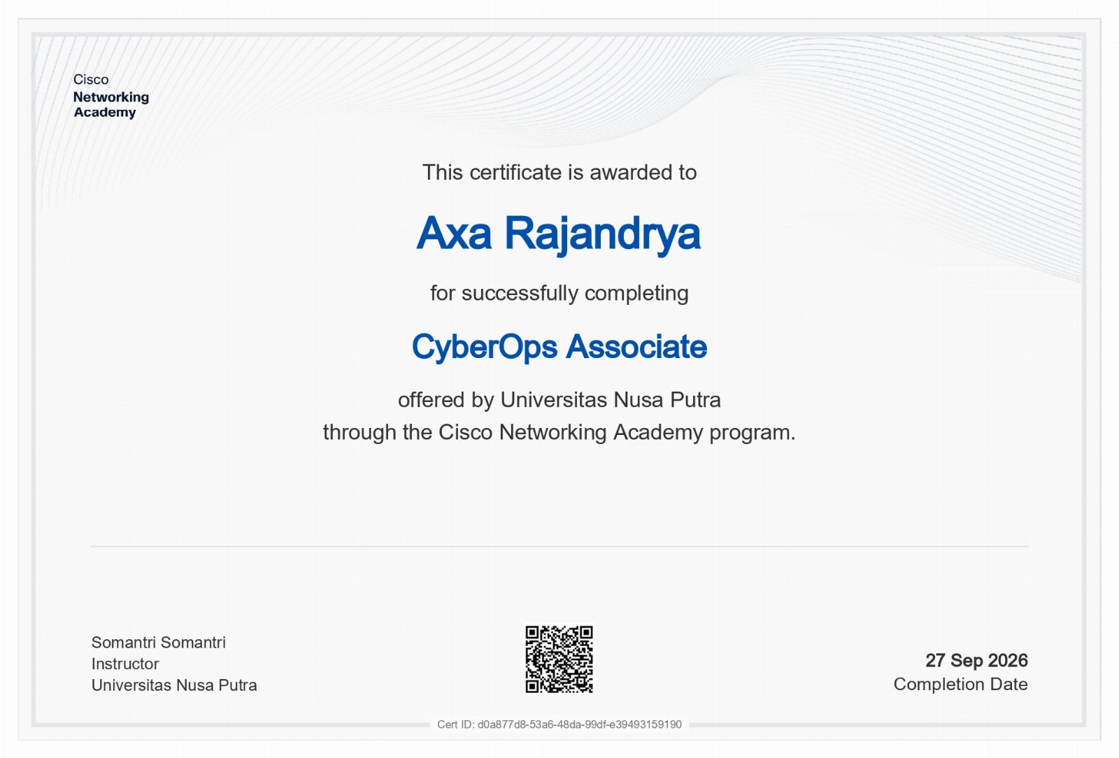 CyberOps Associate certificate