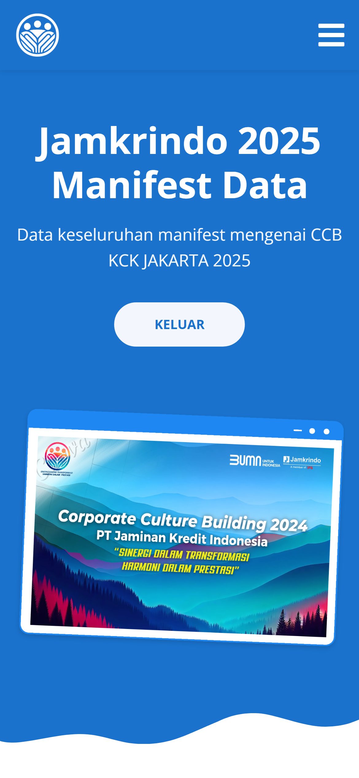 Beranda peserta (mobile)