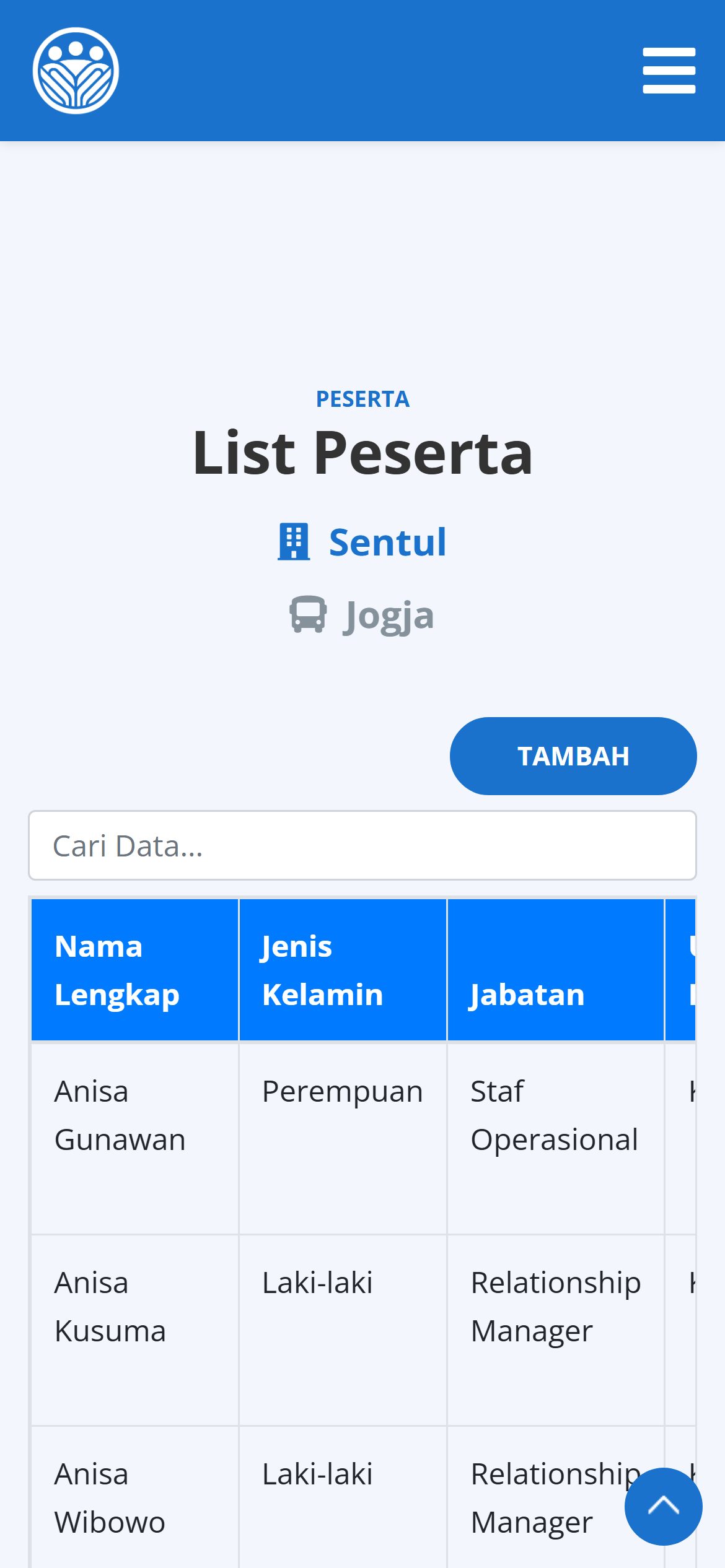 Kelola peserta (mobile)