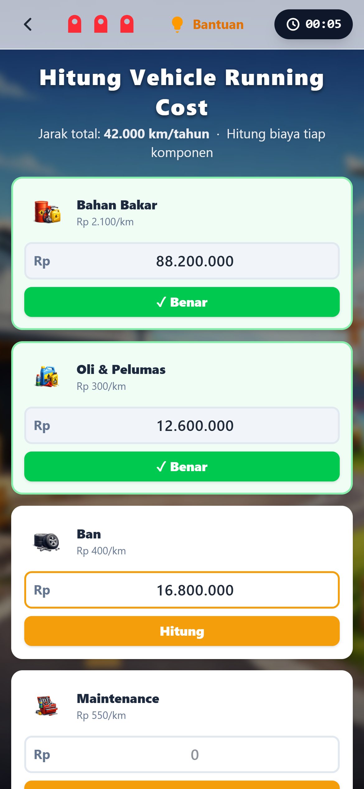 Level2 biaya operasional (mobile)
