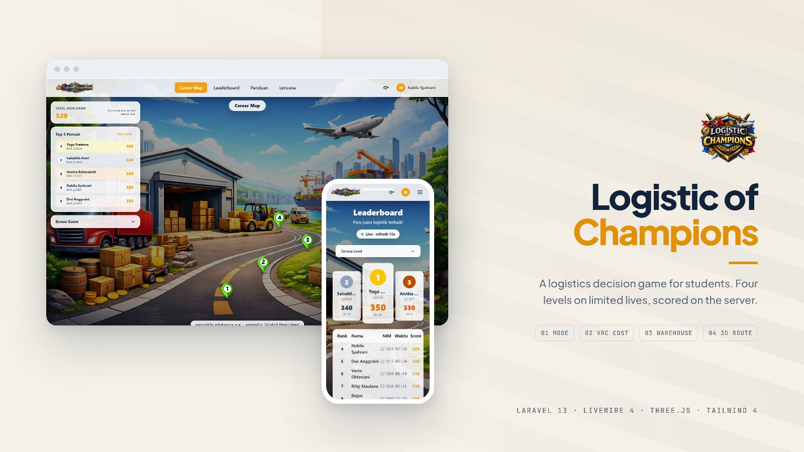 Cover image of Logistic of Champions: A Logistics Decision Simulation Game
