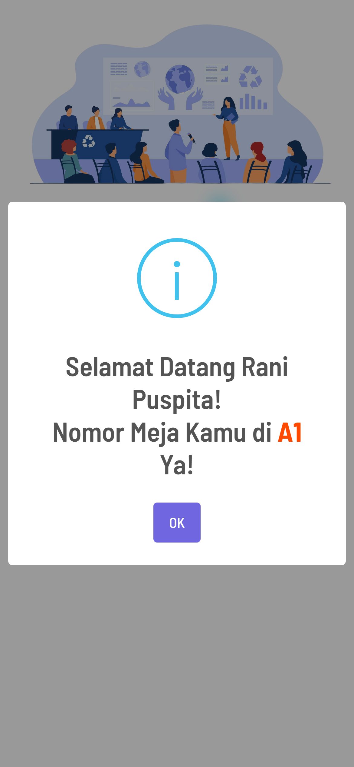 Hasil nomor meja (mobile)